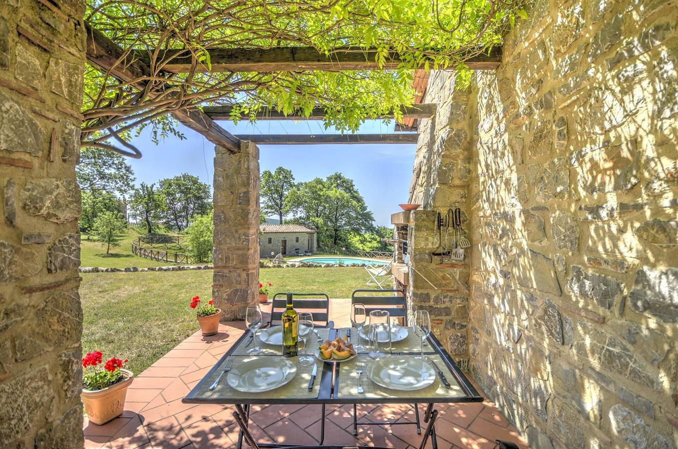Ferienhaus "Villa Nespola" mit Waldblick, Gemeinschaftspool & Wlan in Roccalbegna, Grosseto Provinz