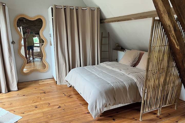 Maison chaumière golf du Morbihan in Plougoumelen, Côte des Mégalithes