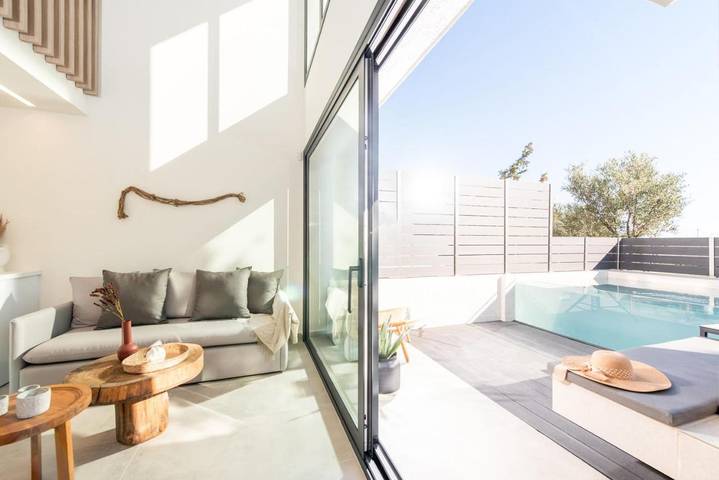 Location de vacances pour 6 personnes, avec piscine ainsi que jardin et vue, animaux acceptés dans Nea Kallikratia - 4