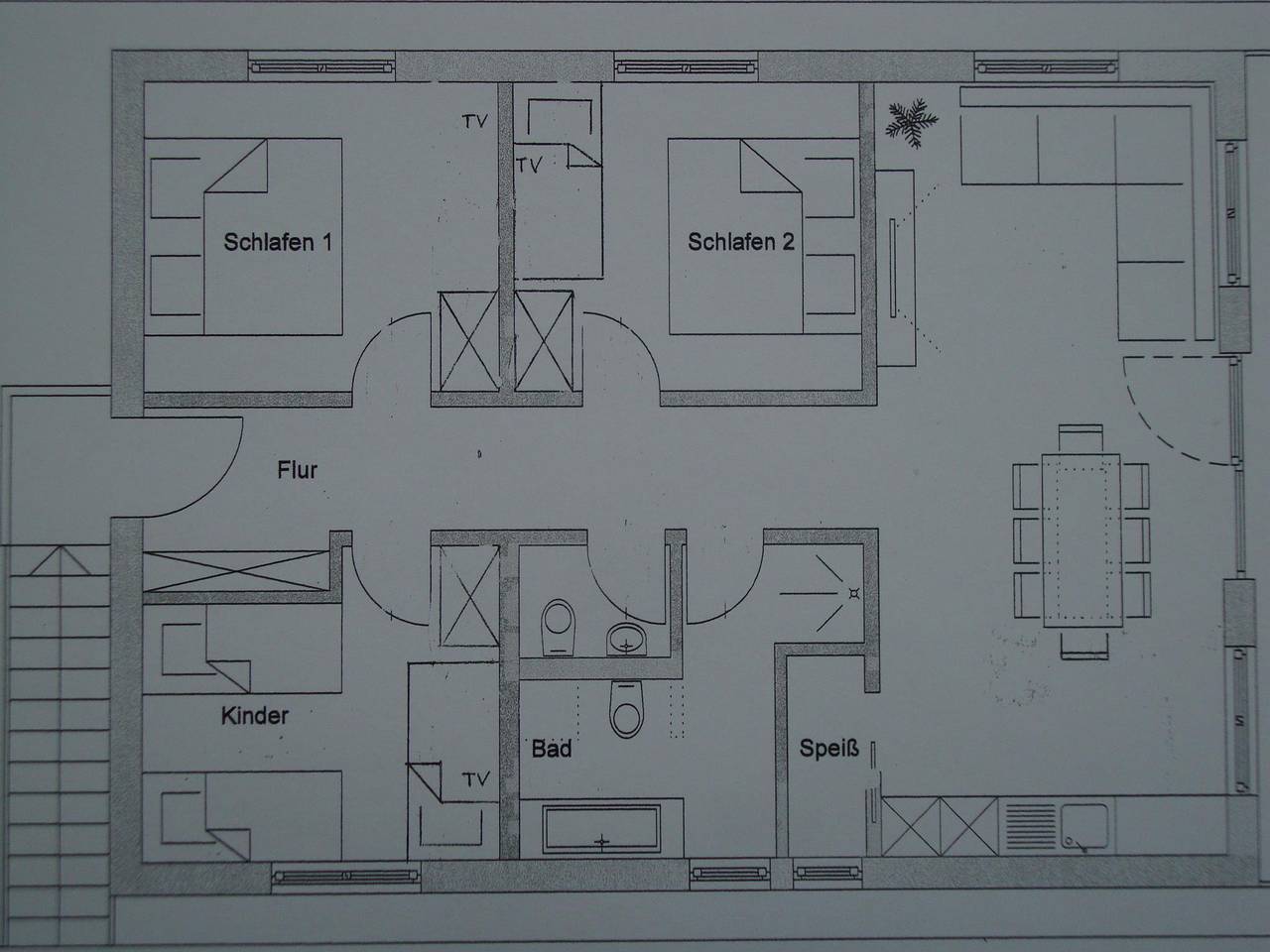 Ganze Ferienwohnung, Appartement/Fewo, Dusche, Wc, 3 Schlafräume in Sonnenkopf, Klösterle am Arlberg