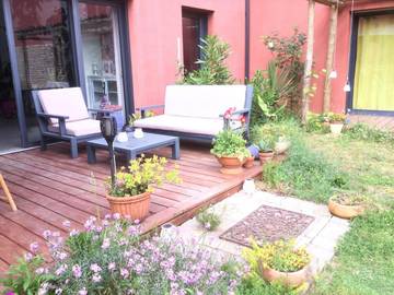 Cottage pour 2 personnes, avec vue ainsi que terrasse et jardin à Champagné-les-Marais
