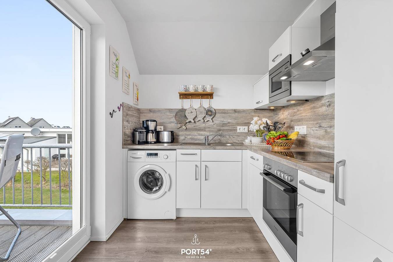 Ganze Wohnung, Treibgut - Hafenblick in 2. Reihe, Badewanne, Infrarot-Wärmekabine, Kamin, Grill in Olpenitz, Kappeln