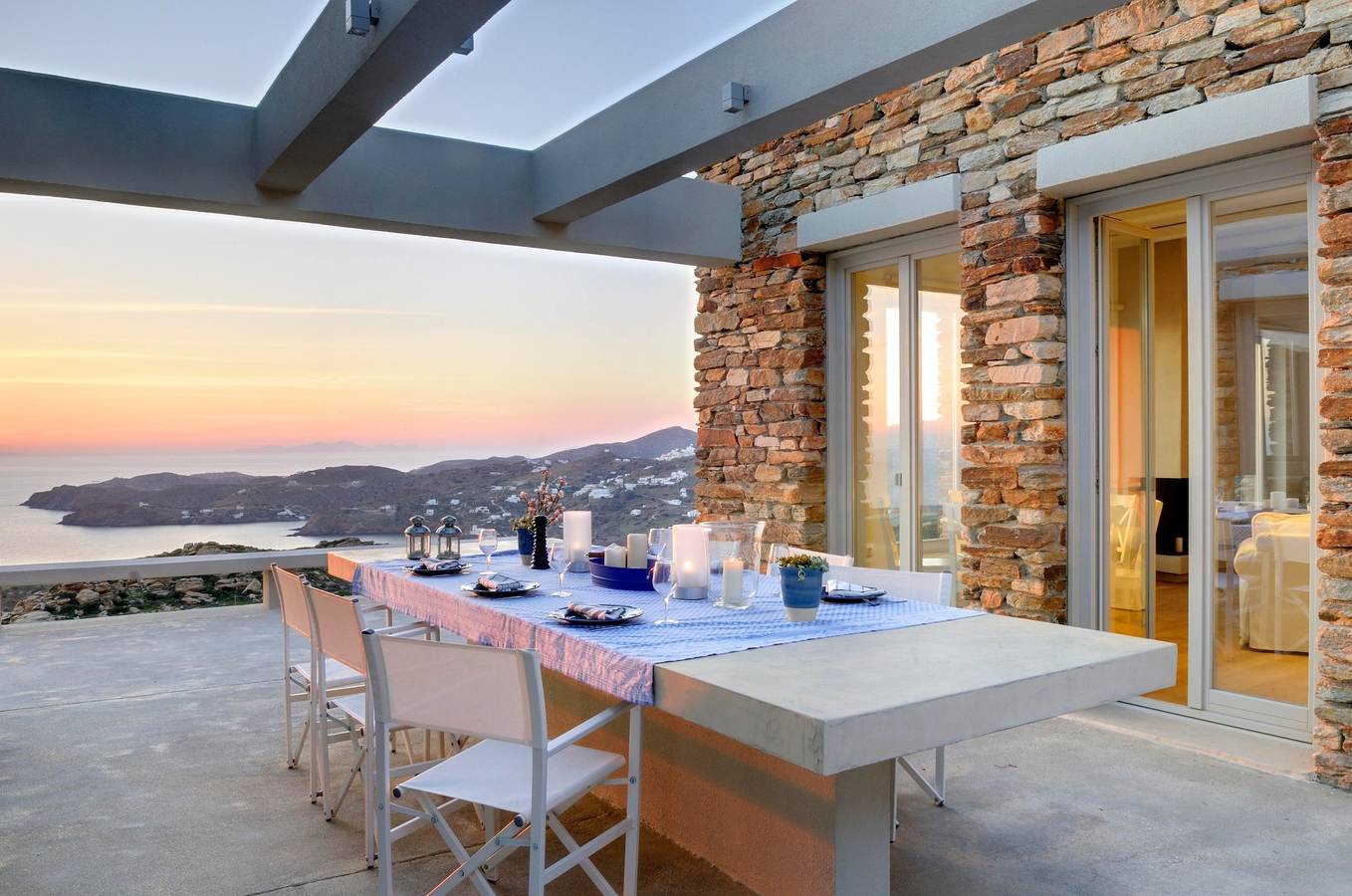 Ilikatida Luxusvilla in Mylopotas, Ios, mit 3 Schlafzimmern en suite, 4 Bädern und Infinity-Pool in Ios