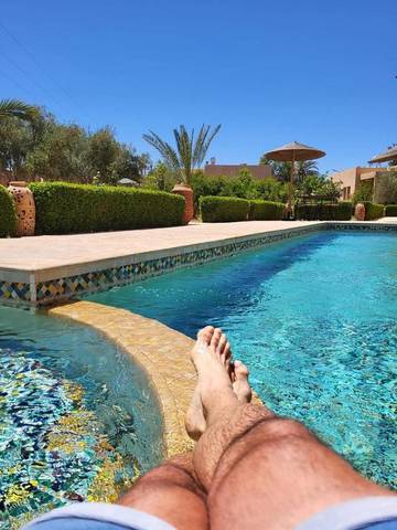 Gîte pour 2 personnes, avec jardin et piscine ainsi que terrasse et vue à Taroudant