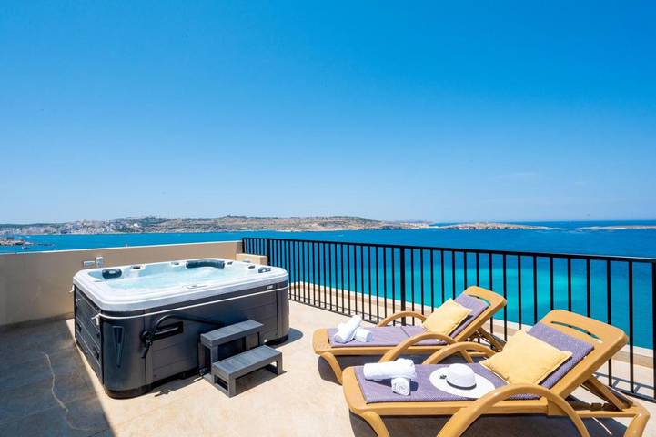 Gîte pour 4 personnes, avec terrasse ainsi que vue et piscine dans St. Paul's Bay - 4