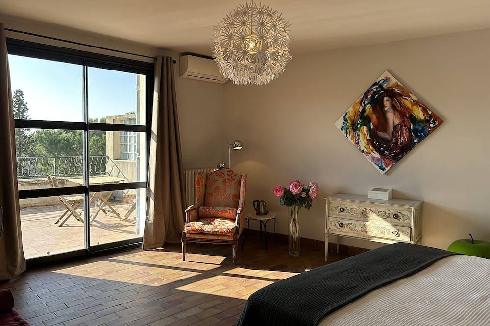 Rated 4-star tourist accommodation. Large village house, heated swimming pool in Sablet, Vaucluse