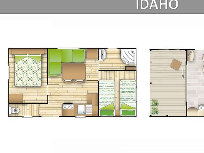 Camping Tikayan La Pinatelle - Mobilheim 4 personen - Idaho Eco. in Saint-Auban, Cannes und Umgebung