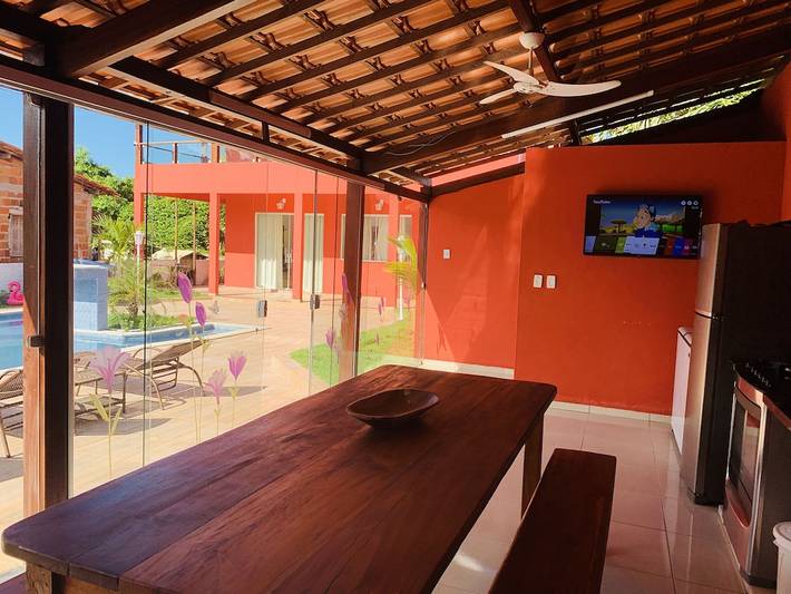 Location de vacances pour 17 personnes, avec jacuzzi ainsi que jardin et balcon dans Ilha de Boipeba