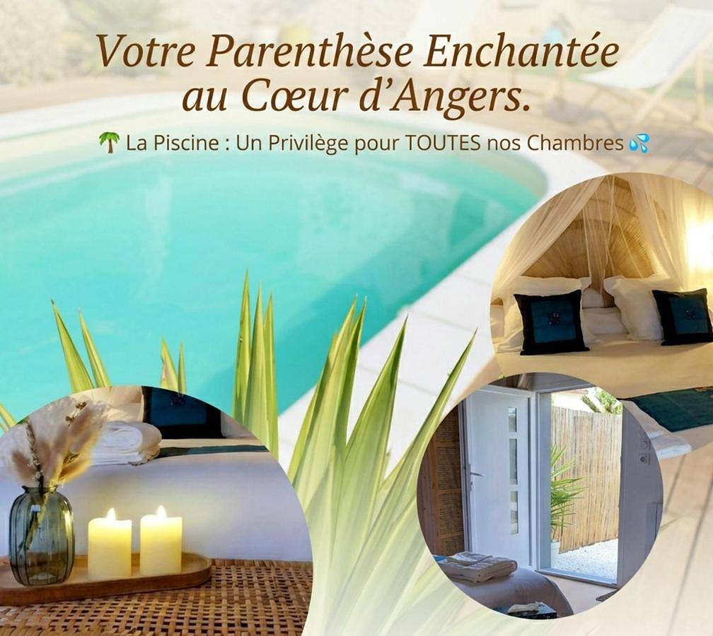 Chambres d'hôtes "Chez Lyly et Juju" Piscine&Sauna Parking Gratuit in Angers, Région d'Angers