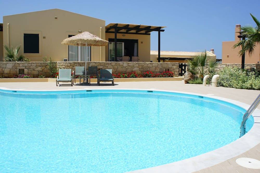 Doppelhaushälfte in einem schönen Ferienpark mit Meerblick von der Terrasse in Panormos (Rethymno), Rethymno und Umgebung