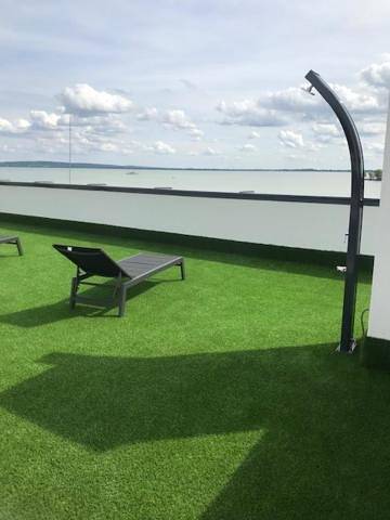 Apartament wakacyjny dla 3 osób, z ogród i widok na jezioro oraz widok w Keszthely