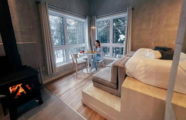 Gîte pour 4 personnes, avec terrasse ainsi que sauna et vue, animaux acceptés