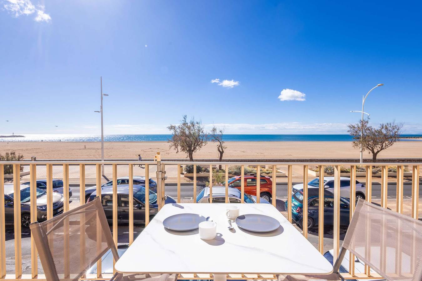 Ganze Wohnung, Ferienwohnung für 4 Personen mit Balkon/Terrasse in Valras-Plage, Mittelmeerküste (Frankreich)