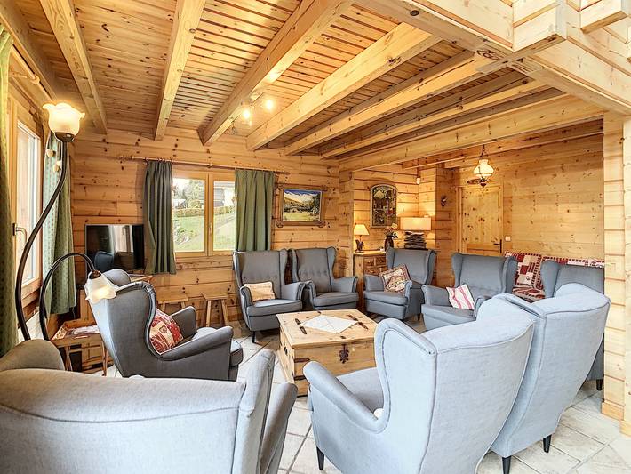 Chalet pour 14 personnes, avec Balcon et Terrasse à Demi-Quartier