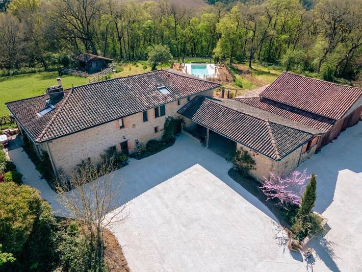 Maison de vacances pour 12 personnes, avec vue ainsi que piscine et jardin