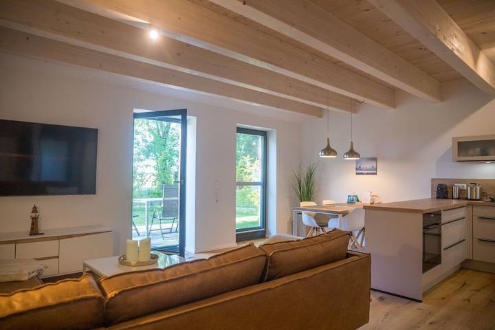 Ferienwohnung für 4 Personen, mit Terrasse und Garten sowie Sauna und Ausblick in Wangerland