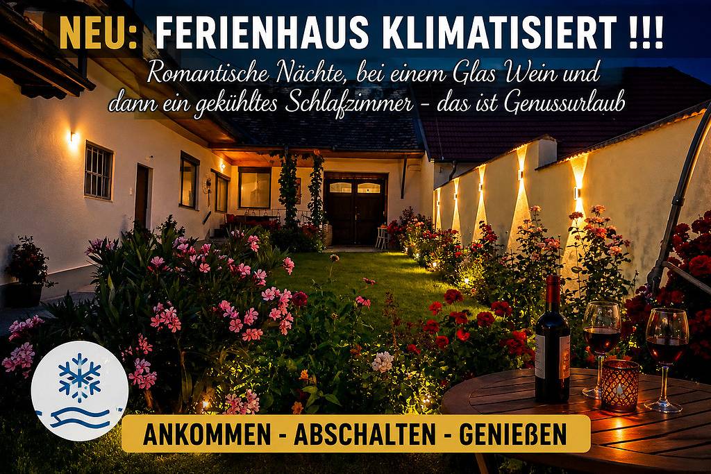 Ganze Ferienwohnung, Ferienhaus Weinviertel - Ferienhaus in Karlsdorf (Niederösterreich), Pernersdorf