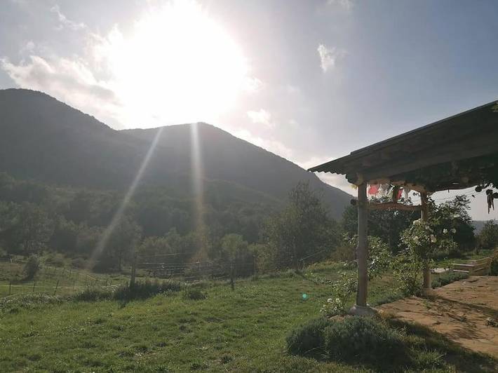 Maison de vacances pour 2 personnes, avec terrasse ainsi que vue et jardin