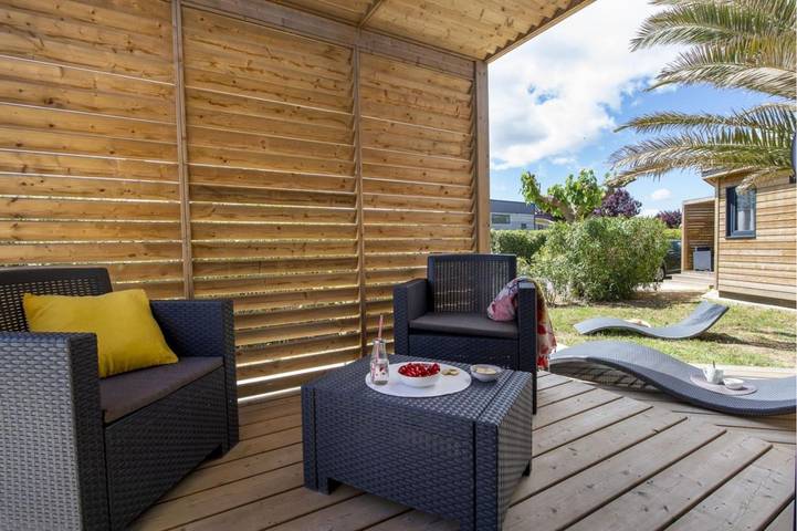 Mobil home pour 3 personnes, avec jardin et piscine à Portiragnes - 2