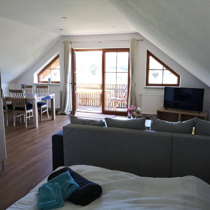 Ferienwohnung für 3 Personen, mit Balkon und Ausblick in Hilders - 2