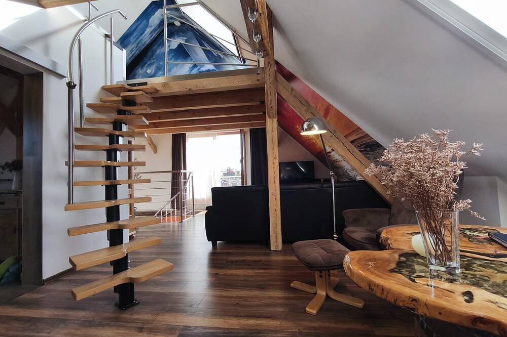 Ganze Wohnung, 60 qm Maisonette-Wohnung bis max. 3 Personen - Ferienwohnung im Ferienhaus in in Malchow, Fleesensee