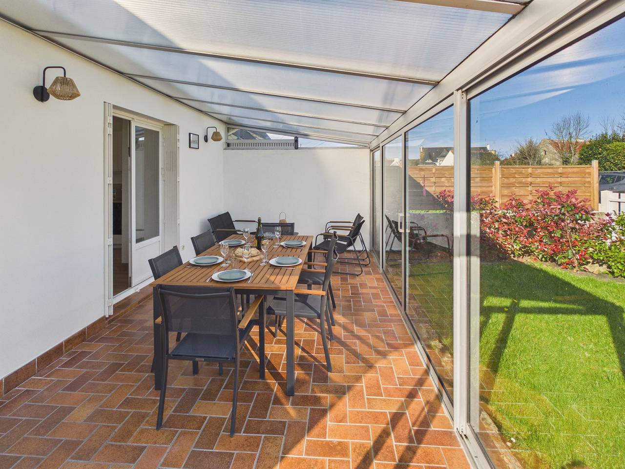 Strand zu Fuß erreichbar – Haus für 6 mit Veranda in Treffiagat, Côte de Cornouaille