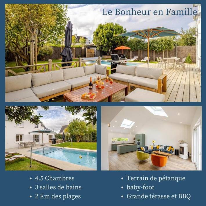 Maison de vacances pour 10 personnes, avec jardin ainsi que piscine et jacuzzi