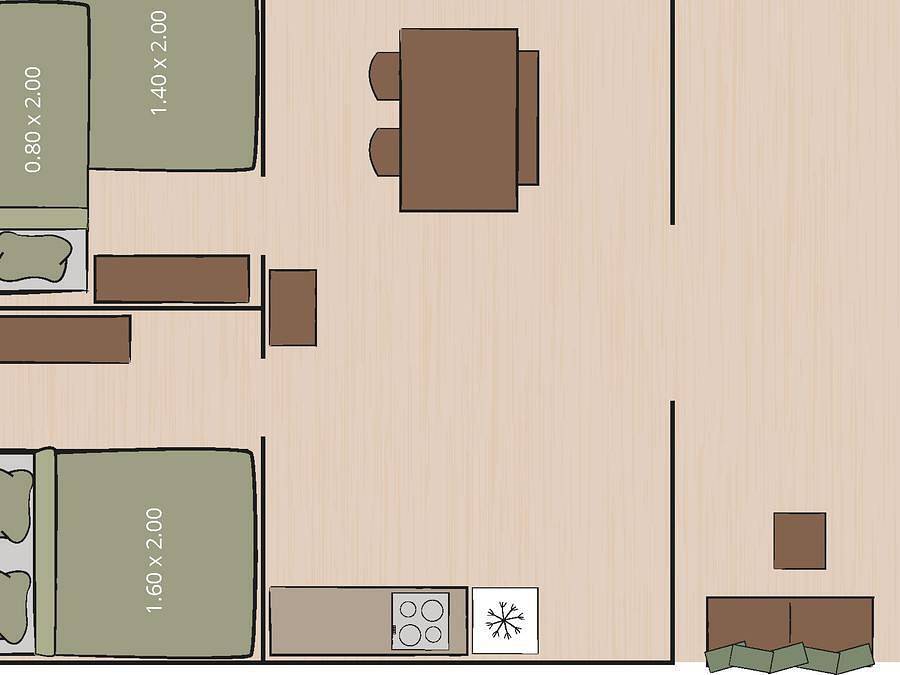 Camping Polari - Safarizelt 5 personen - Safarizelt Lodge (5P) in Rovinj Riviera, Rovinj