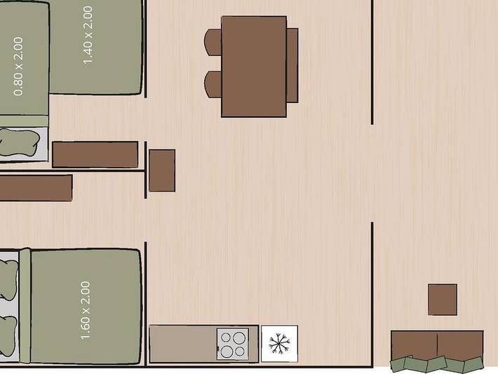 Camping für 5 Personen, mit Kinderpool, kinderfreundlich in Rovinj - 3