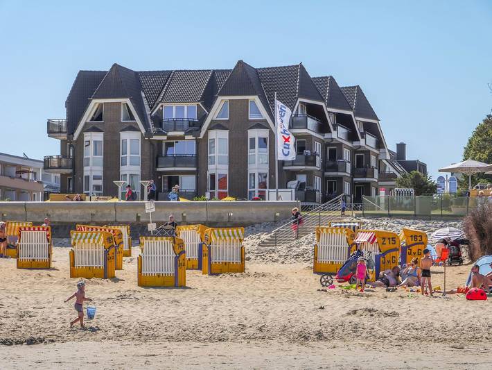 Ganze Wohnung, Ferienwohnung Nr. 22 in Duhnen mit Balkon, Meerblick, WLAN, Parkplatz & Wellness in Duhnen, Cuxhaven