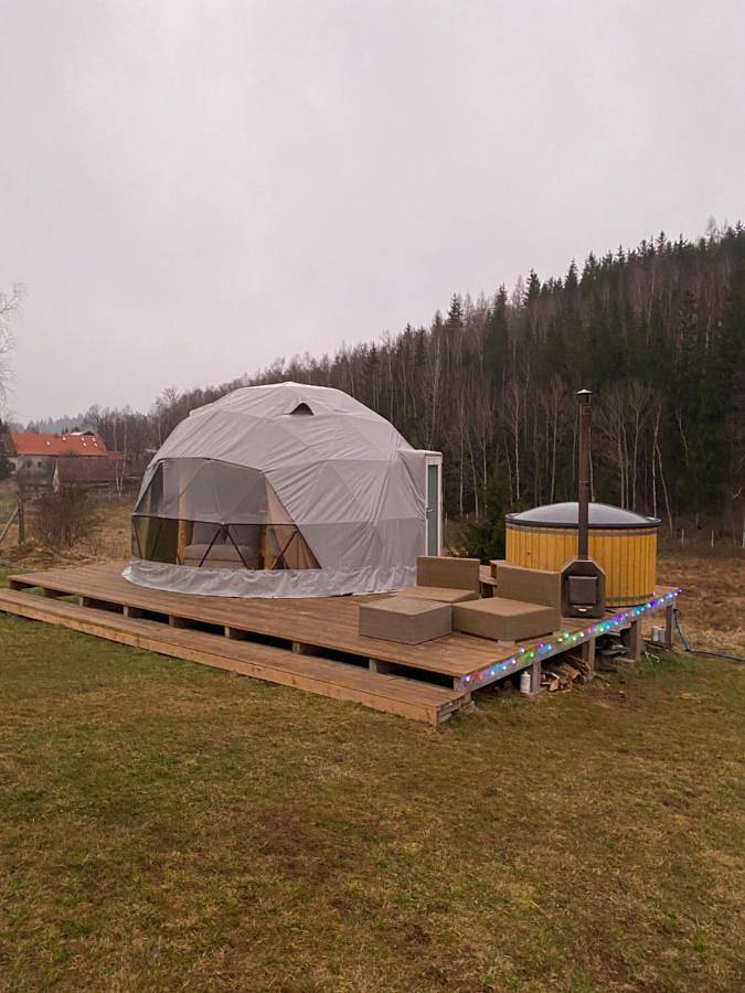 Zelt für 2 Personen, mit Ausblick und Kinderpool sowie Garten in Niederschlesien - 4