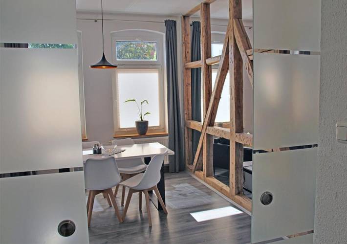 Ferienwohnung für 4 Personen, mit Terrasse und Garten sowie Ausblick in Altstadt (Erfurt)