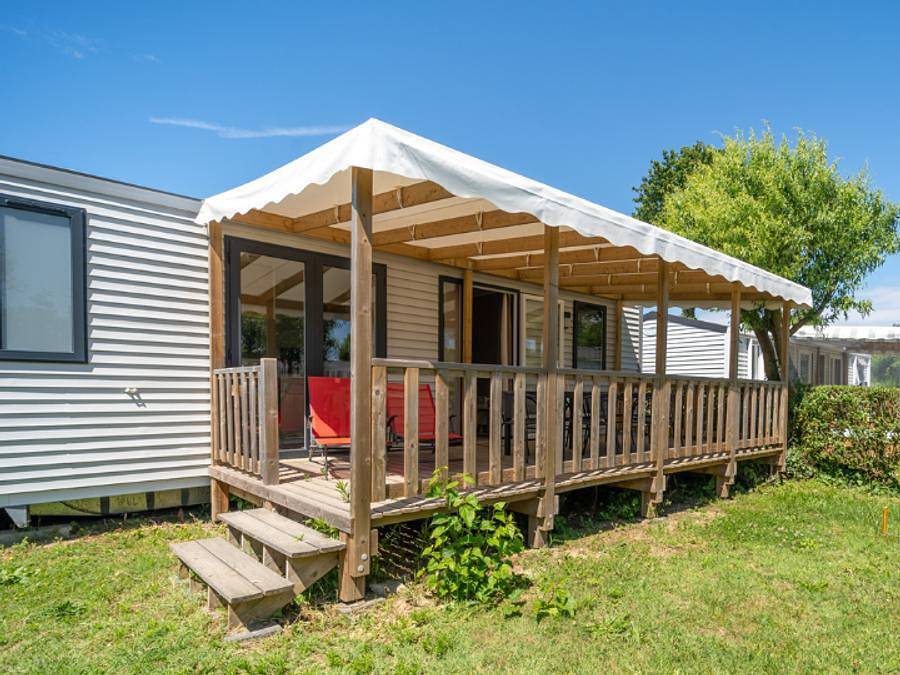 Camping Le Château - Mobilheim 6 personen - Vip 3 Zimmer 38m² - Pack-Vip inklusive (Wäsche,tv,wifi...) in Saint-Hilaire-de-Riez, Loire-Tal