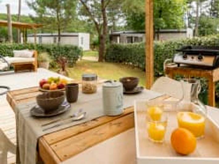 Mobil home pour 4 personnes, avec bassin pour enfant, animaux acceptés à Saint-Crépin-et-Carlucet - 3