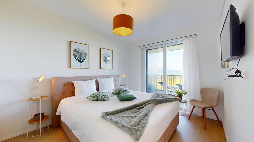 Gîte pour 2 personnes, avec vue et balcon ainsi que piscine et vue sur le lac à Puidoux - 3