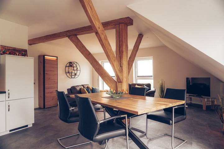 Ferienwohnung für 4 Personen, mit Garten und Balkon sowie Sauna in Unterweser - 2