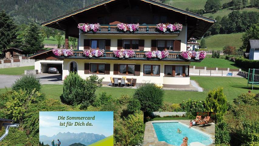 Ferienwohnung für 5 Personen, mit Ausblick und Garten sowie Sauna und Pool, kinderfreundlich in Pruggern