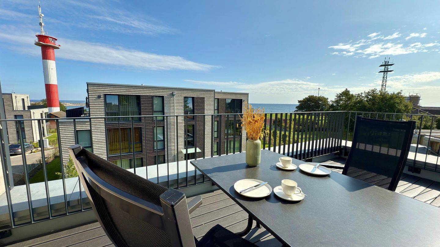 Ganze Wohnung, Beltblick 30 – Dachterrasse. Sauna. Meerblick. Familienfreundlich. in Marienleuchte, Fehmarn