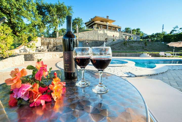 Villa per 22 persone, con piscina e terrazza, con animali domestici nel Lazio
