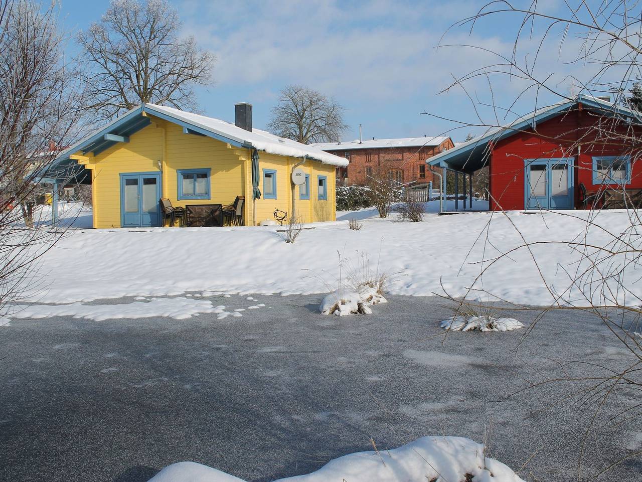 A10 Ostsee Land Ferienhäuser Brusow Kröpelin - A10: 3-Raum-Holzhaus Bine mit Kamin, Terrasse, Podsauna in Kröpelin, Rostock und Umgebung