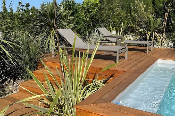 Maison de vacances pour 4 personnes, avec jacuzzi ainsi que jardin et terrasse à Châteaurenard