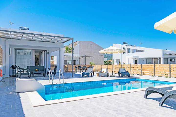 Ferienhaus für 6 Personen, mit Meerblick und Garten in Rethymnon