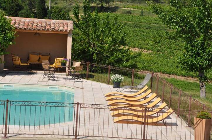 Location de vacances pour 20 personnes, avec terrasse et vue ainsi que jardin et piscine à Saint-Sauveur-de-Cruzières - 4