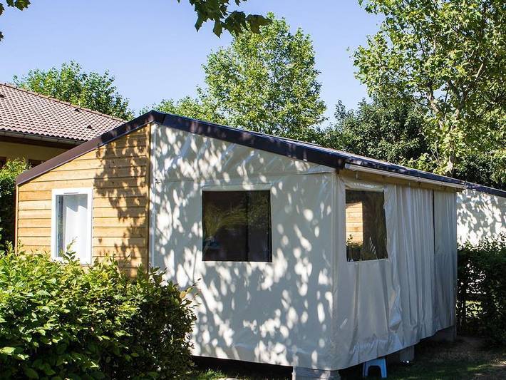 Camping La Clé de Saone - Bungalowzelt 5 personen - Zelt-Ferienhaus in Crêches-sur-Saône, Beaujolais