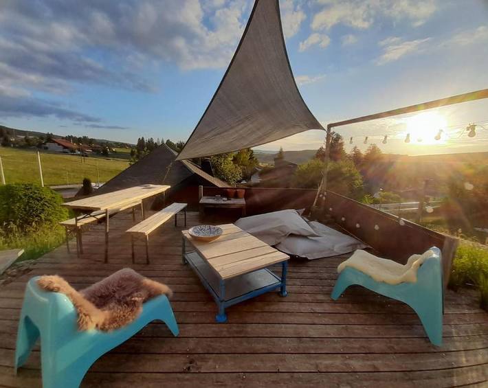 Chalet pour 4 personnes, avec vue et jardin