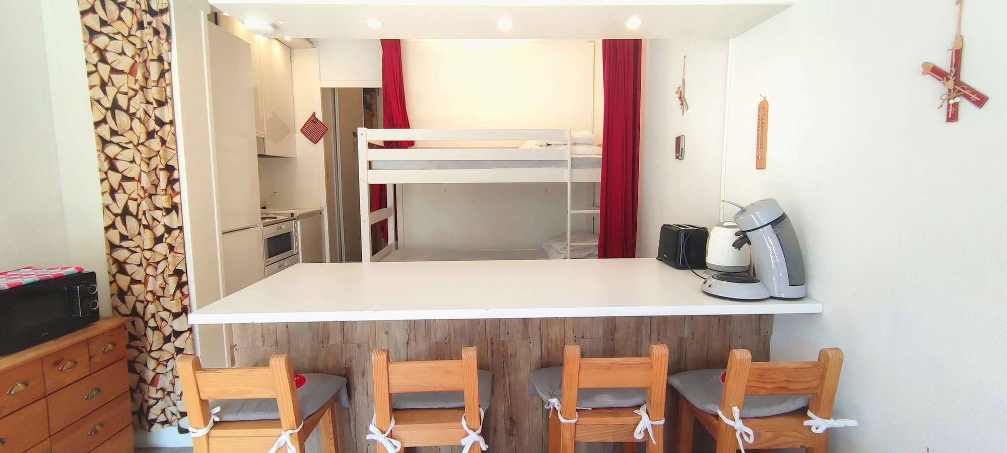 Gehele studio, Cosy Studio Facing Ski Slopes in Isola 2000, Isola