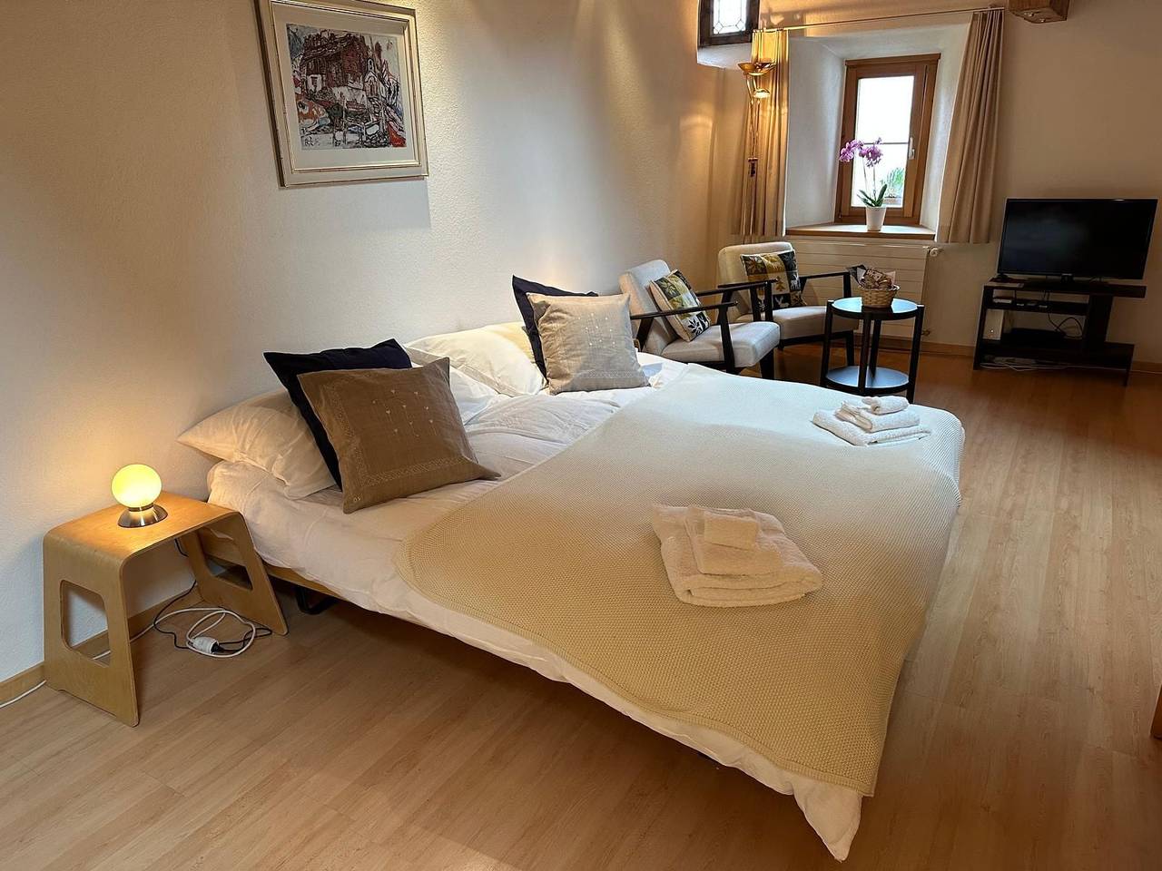 Ganze Ferienwohnung, Chesa Schech Dachstudio in Zuoz in Zuoz, Oberengadin