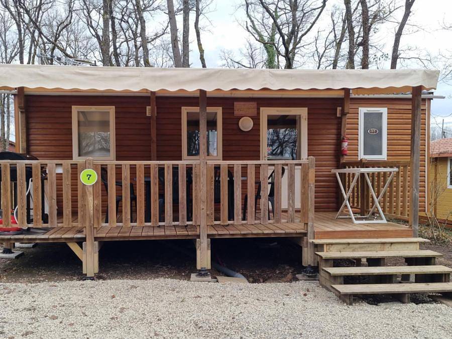 Camping La Garenne - Mobilheim 6 personen - 58 Résidence Châtaigne 32m2 3 Zi + Geschirrspüler +Fernseher + Reversibles Klima 1/6 Pers. in Peyrignac, Périgord Noir