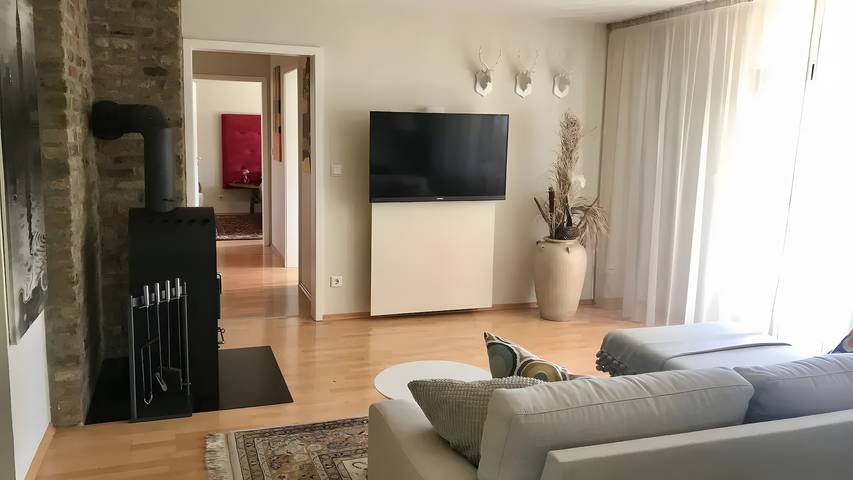 Ferienwohnung für 5 Personen, mit Garten und Sauna im Odenwald