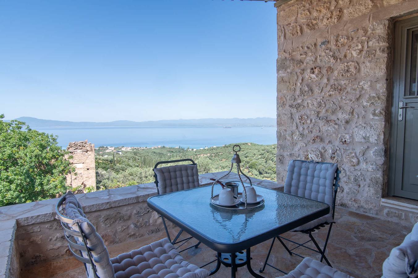 Niki's Tower - Exclusive Serene Seaview Stone Gem in Kalamata, Messenia